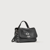 BORSA POSTINA® BABY IN PELLE MARTELLATA BLACK NERO - Borse iconiche | Zanellato