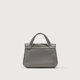 BABY POSTINA® MESSENGER BAG IN TUMBLED LEATHER GREY MONTEBIANCO | Zanellato