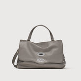 BORSA POSTINA® SMALL IN PELLE MARTELLATA GREY MONTEBIANCO - Borse iconiche | Zanellato