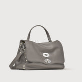 BORSA POSTINA® SMALL IN PELLE MARTELLATA GREY MONTEBIANCO - Borse iconiche | Zanellato