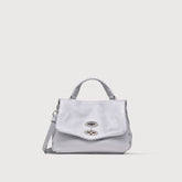 BORSA POSTINA® BABY IN PELLE MARTELLATA GREY CLOUD - Borse in Pelle Martellata | Zanellato