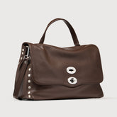 BORSA POSTINA® MEDIUM IN PELLE MARTELLATA BROWN MODICA - Spring-Summer Bags | Zanellato