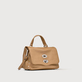 BORSA POSTINA® BABY IN PELLE MARTELLATA BROWN CAPPUCCINO - Borse iconiche | Zanellato