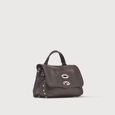 BABY POSTINA® MESSENGER BAG IN TUMBLED LEATHER BROWN MOCACCINO | Zanellato