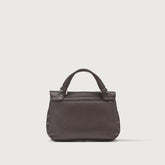 BABY POSTINA® MESSENGER BAG IN TUMBLED LEATHER BROWN MOCACCINO | Zanellato