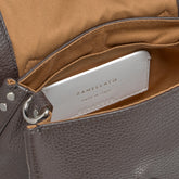 BABY POSTINA® MESSENGER BAG IN TUMBLED LEATHER BROWN MOCACCINO | Zanellato