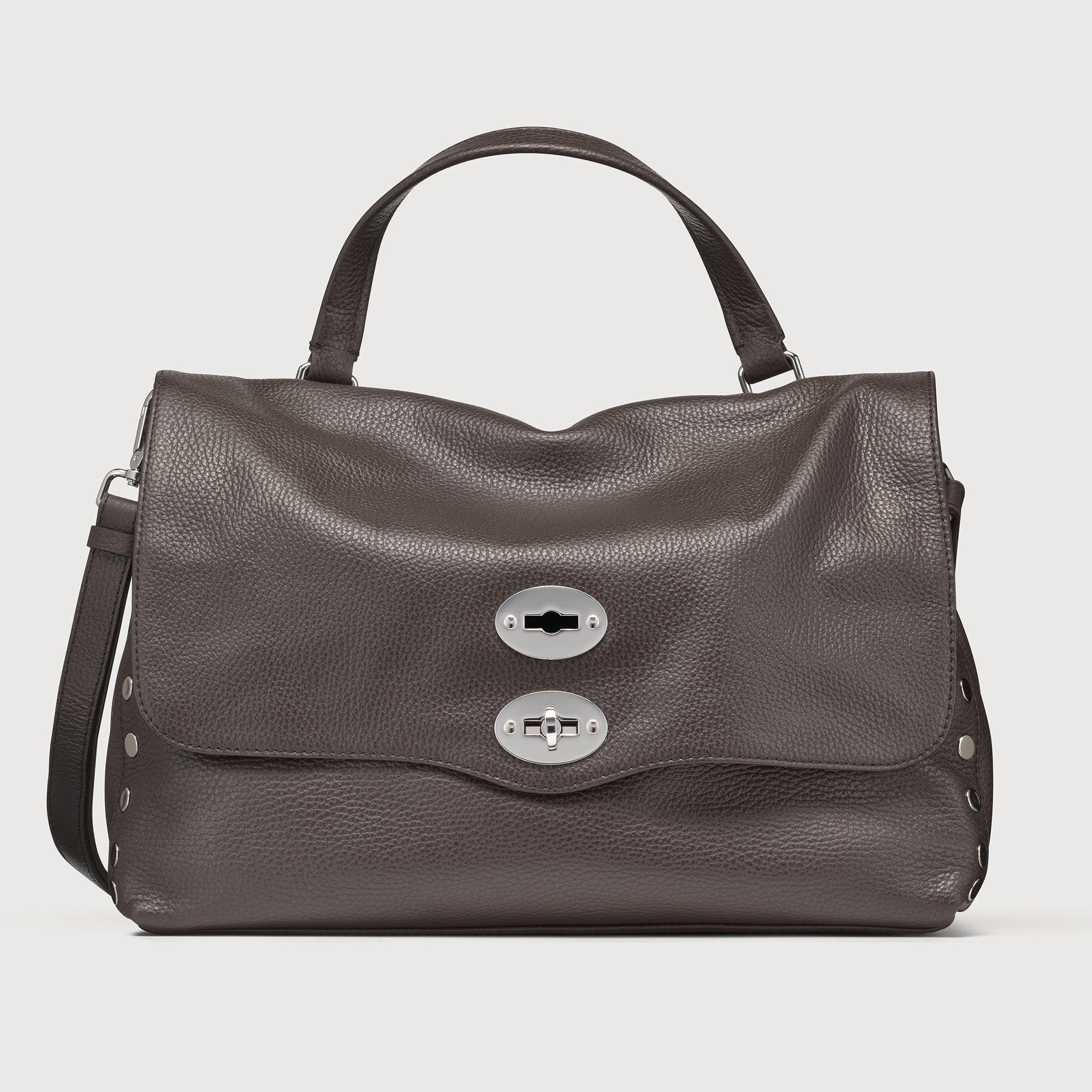 Zanellato BORSA POSTINA® MEDIUM IN PELLE MARTELLATA BROWN MOCACCINO | Zanellato