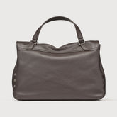 MEDIUM POSTINA® MESSENGER BAG IN TUMBLED LEATHER BROWN MOCACCINO | Zanellato