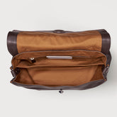 MEDIUM POSTINA® MESSENGER BAG IN TUMBLED LEATHER BROWN MOCACCINO | Zanellato