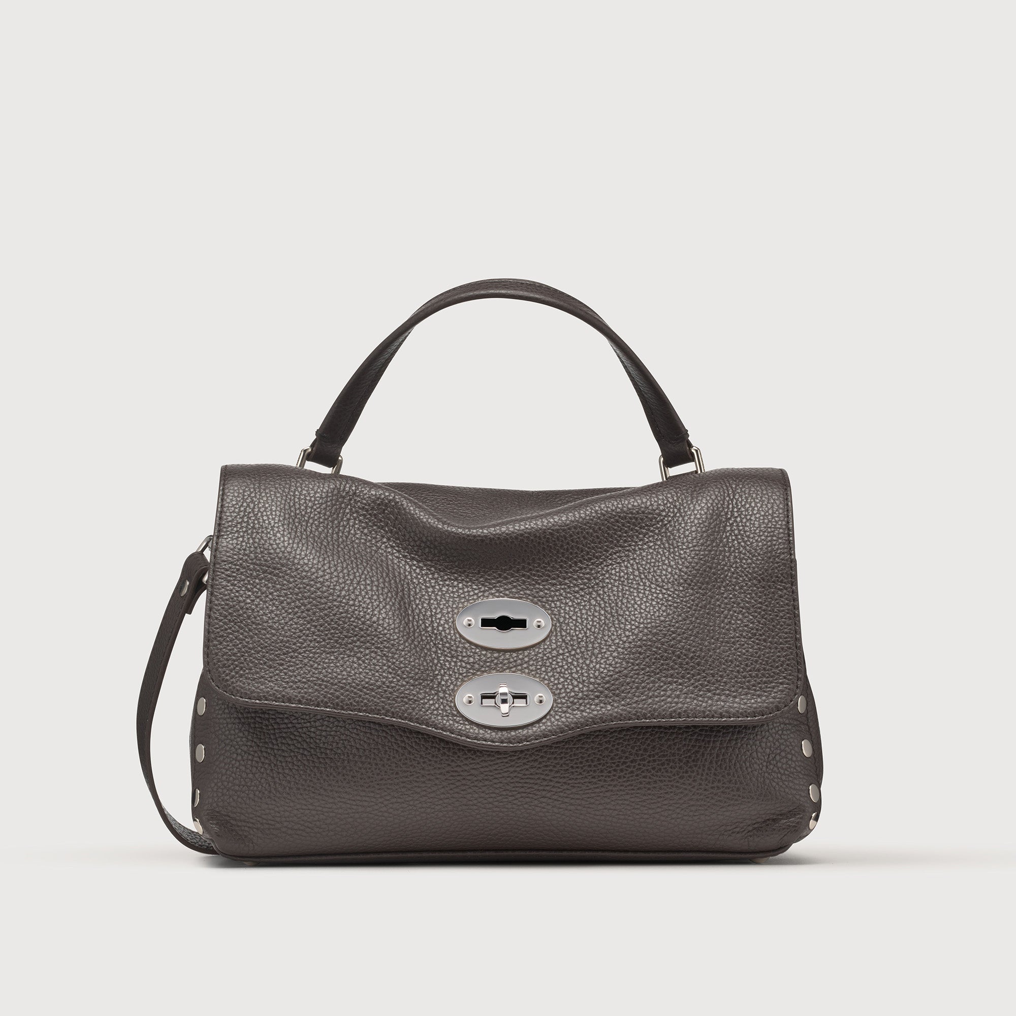 Zanellato BORSA POSTINA® SMALL IN PELLE MARTELLATA BROWN MOCACCINO | Zanellato