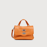 BORSA POSTINA® BABY IN PELLE MARTELLATA ORANGE SPUMA | Zanellato