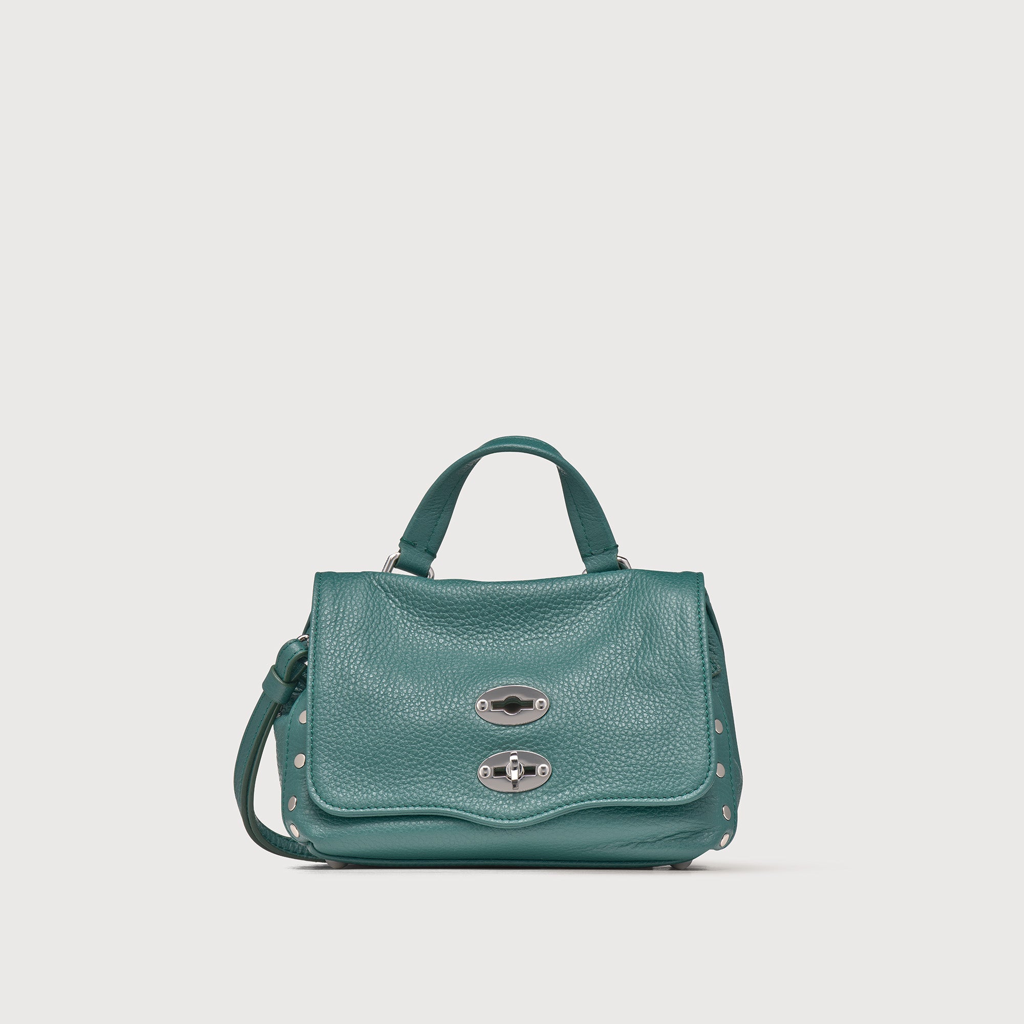 Zanellato BORSA POSTINA® BABY IN PELLE MARTELLATA GREEN ACCA | Zanellato