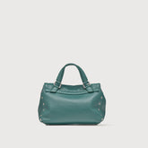 BABY POSTINA® MESSENGER BAG IN TUMBLED LEATHER GREEN ACCA | Zanellato