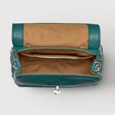 BABY POSTINA® MESSENGER BAG IN TUMBLED LEATHER GREEN ACCA | Zanellato