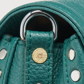 BABY POSTINA® MESSENGER BAG IN TUMBLED LEATHER GREEN ACCA | Zanellato