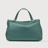 BORSA POSTINA® MEDIUM IN PELLE MARTELLATA GREEN ACCA - Green acca | Zanellato