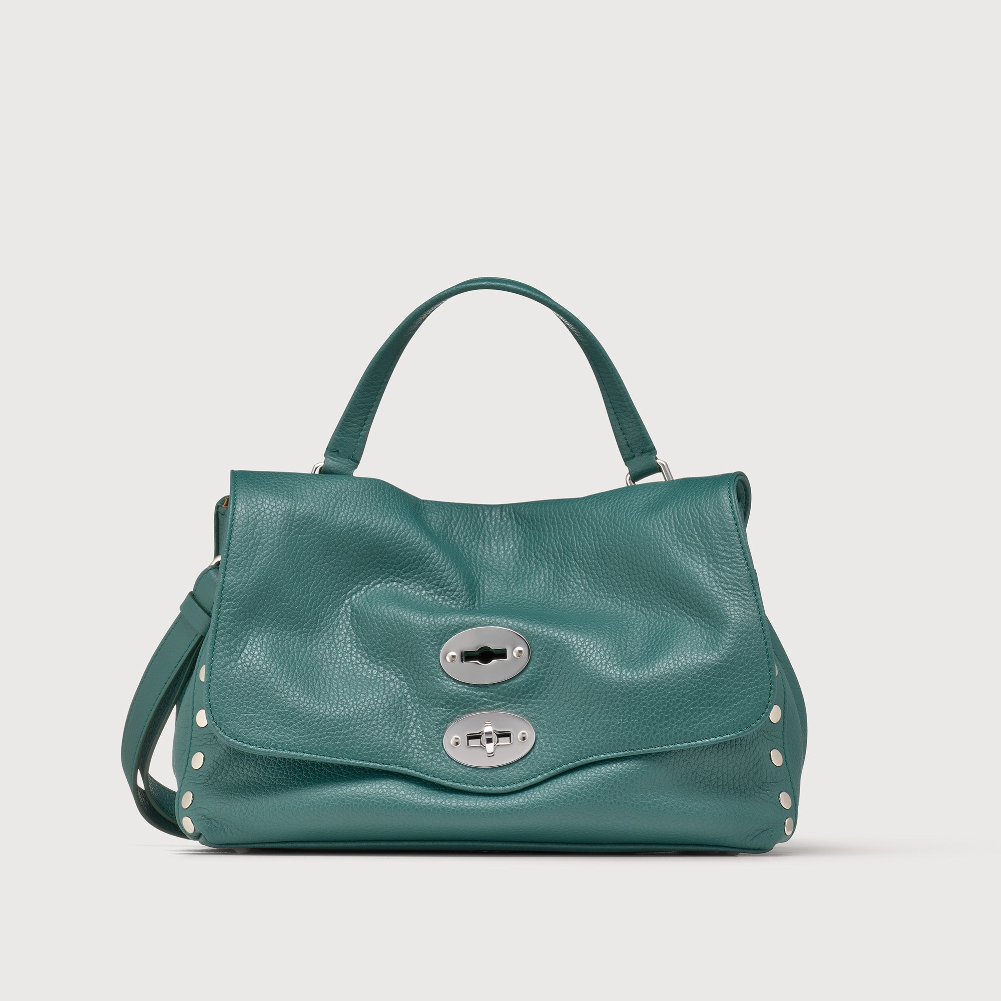 Zanellato BORSA POSTINA® SMALL IN PELLE MARTELLATA GREEN ACCA | Zanellato