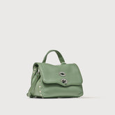 BORSA POSTINA® BABY IN PELLE MARTELLATA GREEN VERDE PEPE - Borse a Spalla | Zanellato