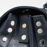 MEDIUM POSTINA® MESSENGER BAG IN TUMBLED LEATHER DARK NAVY | Zanellato