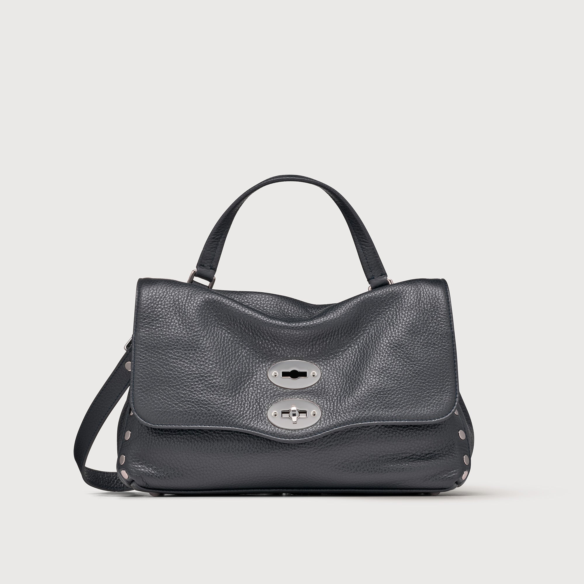 Zanellato BORSA POSTINA® SMALL IN PELLE MARTELLATA DARK NAVY | Zanellato