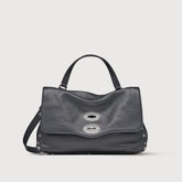 BORSA POSTINA® SMALL IN PELLE MARTELLATA DARK NAVY - Borse iconiche | Zanellato