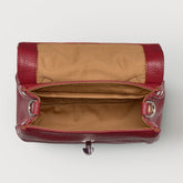 BABY POSTINA® MESSENGER BAG IN TUMBLED LEATHER RED OPERA | Zanellato