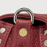 BABY POSTINA® MESSENGER BAG IN TUMBLED LEATHER RED OPERA | Zanellato