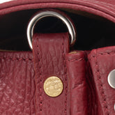 SMALL POSTINA® MESSENGER BAG IN TUMBLED LEATHER RED OPERA | Zanellato