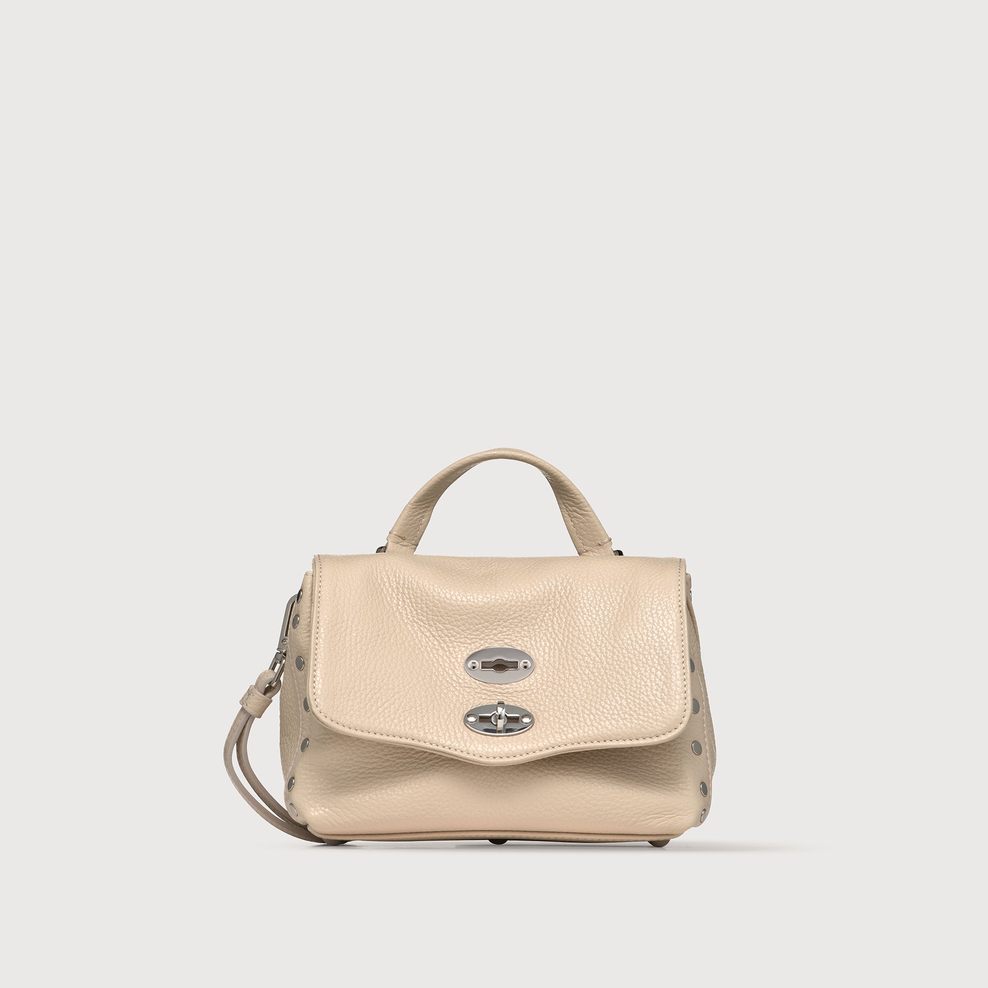 Zanellato BORSA POSTINA® BABY IN PELLE MARTELLATA WHITE BIANCONE | Zanellato