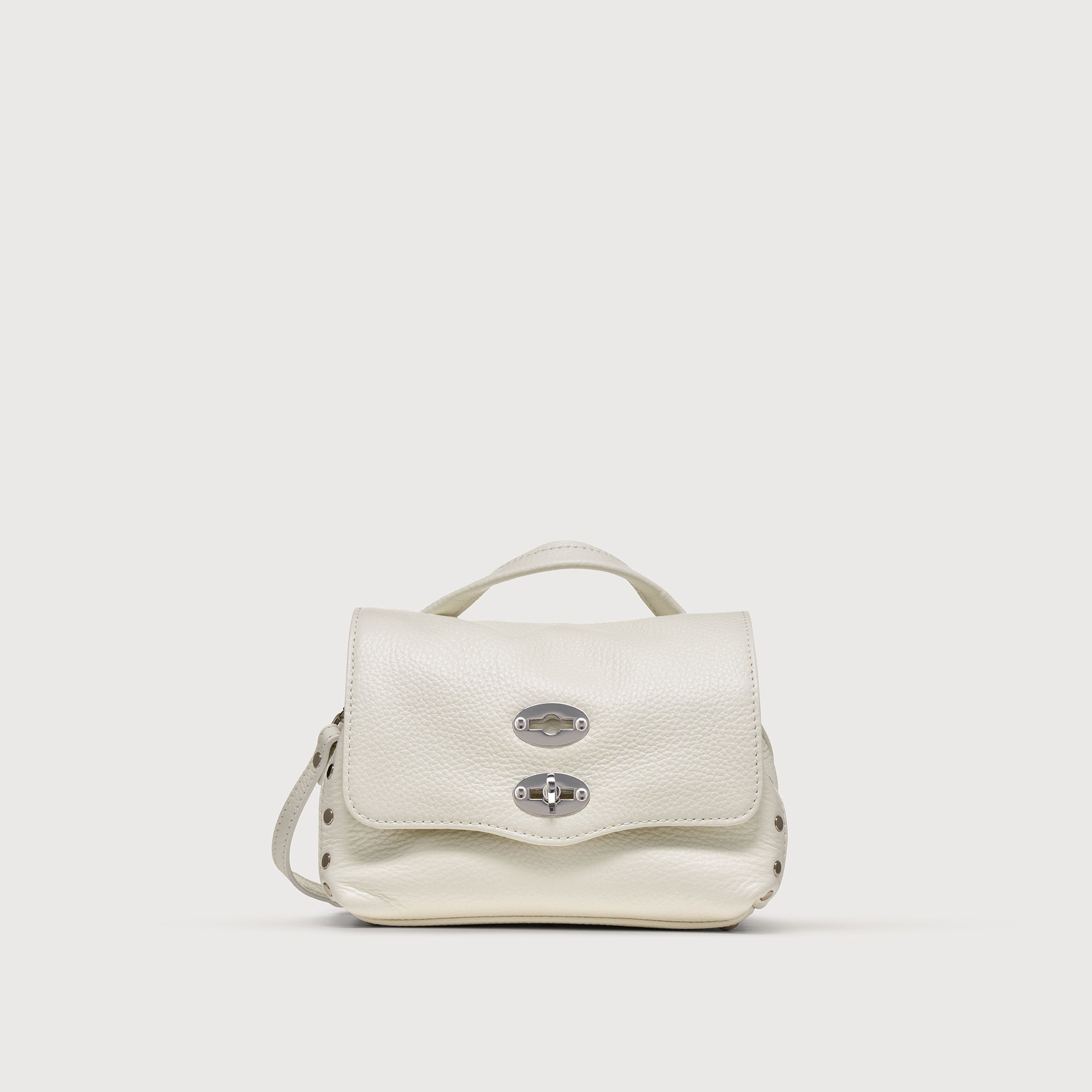 Zanellato BORSA POSTINA® BABY IN PELLE MARTELLATA BIANCO LATTE | Zanellato