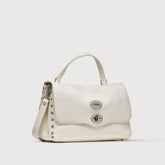 BORSA POSTINA® SMALL IN PELLE MARTELLATA BIANCO LATTE - Borse iconiche | Zanellato