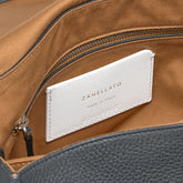 BORSA POSTINA® MEDIUM IN PELLE MARTELLATA BLACK NERO - Nero | Zanellato