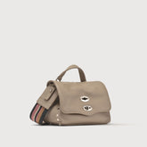 BORSA POSTINA® BABY IN PELLE MARTELLATA GREY CRETA - Borse iconiche | Zanellato