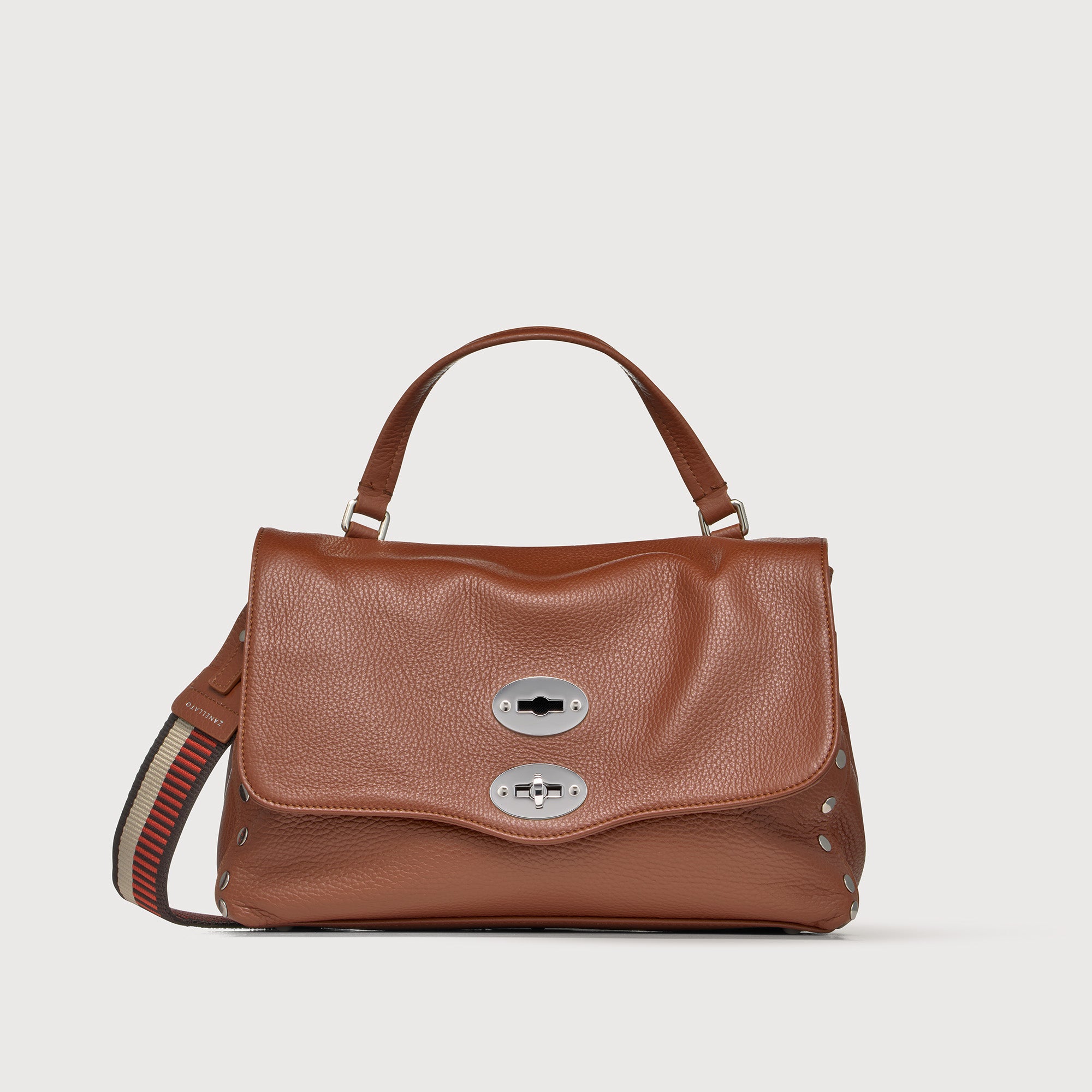 Zanellato BORSA POSTINA® SMALL IN PELLE MARTELLATA BROWN CANALETTO | Zanellato