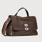 BORSA POSTINA® MEDIUM IN PELLE MARTELLATA BROWN MODICA - Spring-Summer Bags | Zanellato