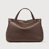 BORSA POSTINA® MEDIUM IN PELLE MARTELLATA BROWN MODICA - brown modica | Zanellato