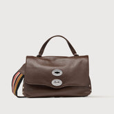 BORSA POSTINA® SMALL IN PELLE MARTELLATA BROWN MODICA - Borse a Spalla | Zanellato