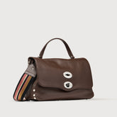 BORSA POSTINA® SMALL IN PELLE MARTELLATA BROWN MODICA - Borse a Spalla | Zanellato