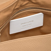 MEDIUM POSTINA® MESSENGER BAG IN TUMBLED LEATHER BROWN CAPPUCCINO | Zanellato