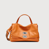 BORSA POSTINA® SMALL IN PELLE MARTELLATA ORANGE SPUMA | Zanellato