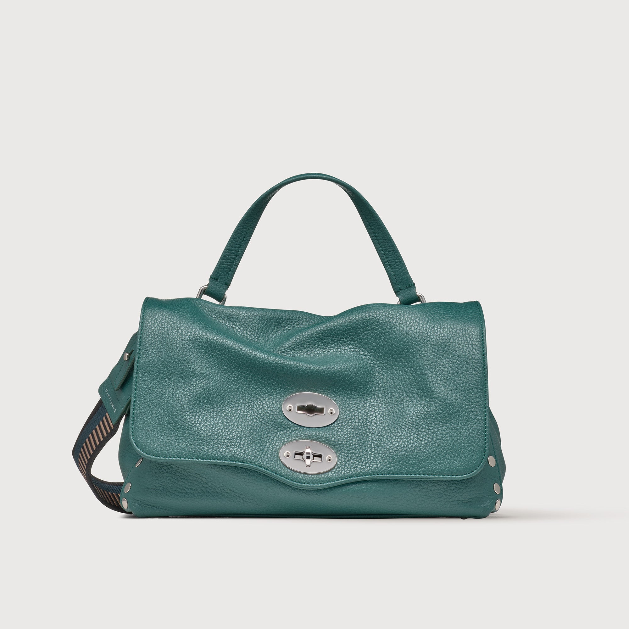 Zanellato BORSA POSTINA® SMALL IN PELLE MARTELLATA GREEN ACCA | Zanellato