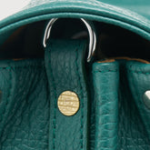 SMALL POSTINA® MESSENGER BAG IN TUMBLED LEATHER GREEN ACCA | Zanellato