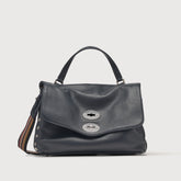 BORSA POSTINA® SMALL IN PELLE MARTELLATA DARK NAVY - TEST ALLOWED DISCOUNT | Zanellato