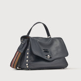 BORSA POSTINA® SMALL IN PELLE MARTELLATA DARK NAVY - TEST ALLOWED DISCOUNT | Zanellato