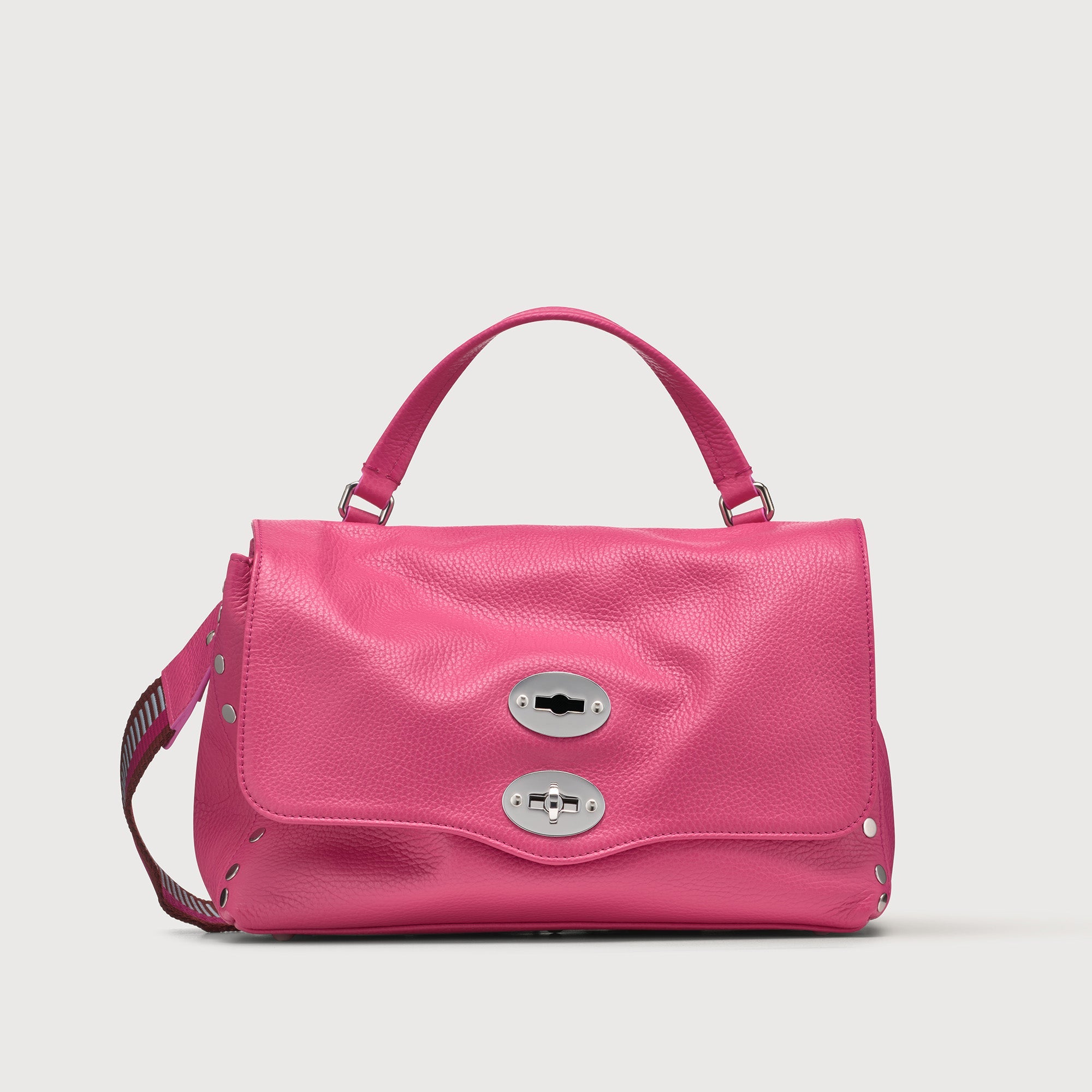 Zanellato BORSA POSTINA® SMALL IN PELLE MARTELLATA PINK ORCHIDEA | Zanellato