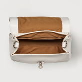 BABY POSTINA® MESSENGER BAG IN TUMBLED LEATHER BIANCO LATTE | Zanellato