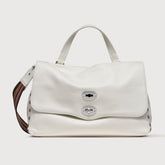 BORSA POSTINA® MEDIUM IN PELLE MARTELLATA BIANCO LATTE - Borse iconiche | Zanellato