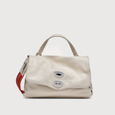 BORSA POSTINA® SMALL IN PELLE MARTELLATA WHITE BIANCHETTO | Zanellato