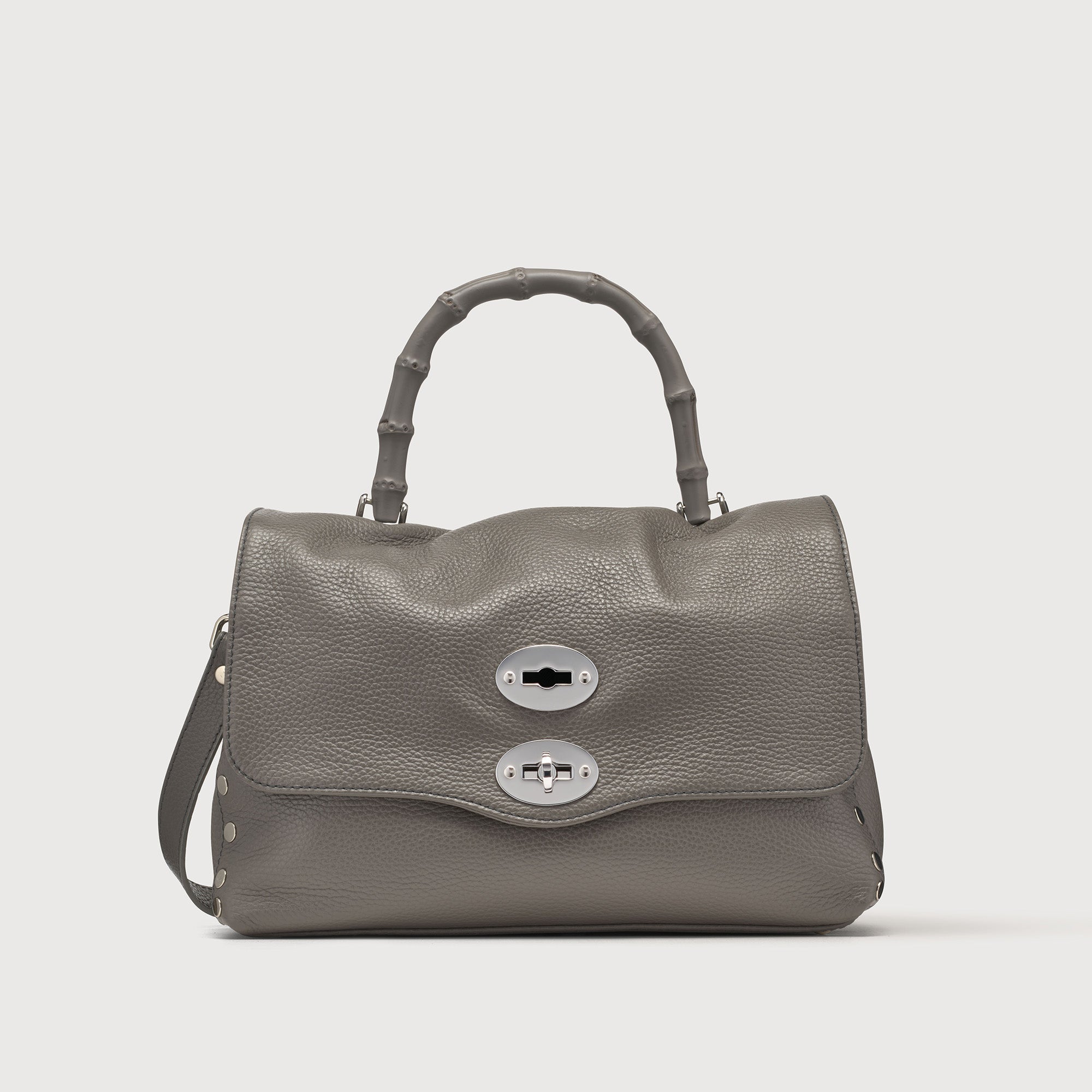 Zanellato BORSA POSTINA® SMALL IN PELLE MARTELLATA GREY MONTEBIANCO | Zanellato