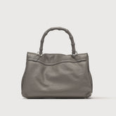 SMALL POSTINA® MESSENGER BAG IN TUMBLED LEATHER GREY MONTEBIANCO | Zanellato